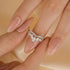 Crown Shaped Curved Design Thin Stacking Wedding Band In Sterling Silver - louilyjewelry