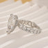 Luxe 5.0Ct Pear Cut Engagement Ring Travel Ring In Sterling Silver - louilyjewelry