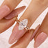 Moissanite 3.0Ct Marquise Cut Twist Engagement Ring In Sterling Silver - louilyjewelry