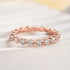 Louily Fashion Eternity Round Cut Wedding Band In Sterling Silver - louilyjewelry