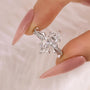 Moissanite 3.0Ct Marquise Cut Twist Engagement Ring In Sterling Silver - louilyjewelry