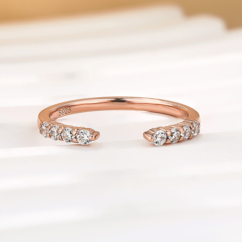 Louily Dainty Open Wedding Band In Sterling Silver - louilyjewelry