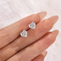 Moissanite 1.2Ct Heart Cut Stud Earrings In Sterling Silver - louilyjewelry