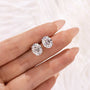 Moissanite Classic 3.0Ct Oval Cut Stud Earrings In Sterling Silver - louilyjewelry