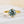 Louily Moissanite Classic Round Cut Paraiba Tourmaline Engagement Ring