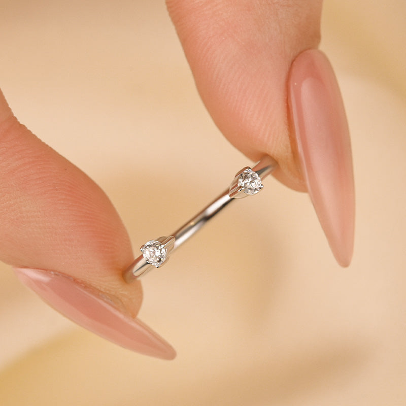 Open Wedding Band In Sterling Silver - louilyjewelry