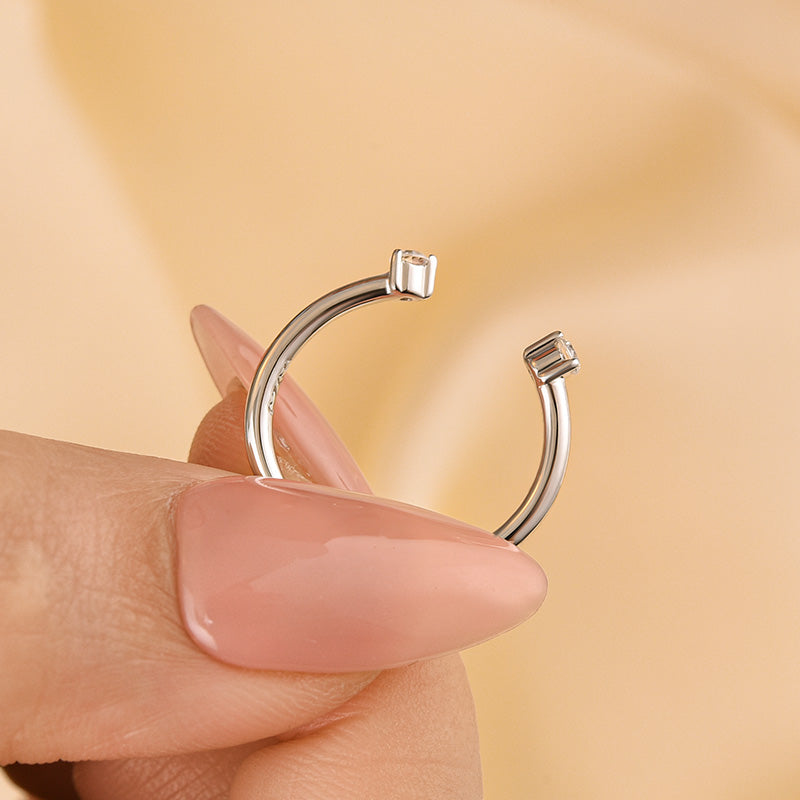 Open Wedding Band In Sterling Silver - louilyjewelry