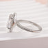 Louily Exquisite Moissanite 4.0 Carat Halo Oval Cut Engagement Ring In Sterling Silver - louilyjewelry