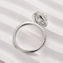 Louily Exquisite Moissanite 4.0 Carat Halo Oval Cut Engagement Ring In Sterling Silver - louilyjewelry
