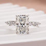 Louily Moissanite 3.5 Carat Radiant Cut Engagement Ring In Sterling Silver - louilyjewelry