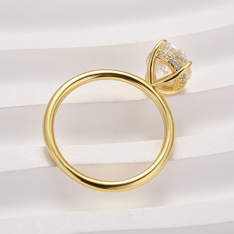 Louily Sparkle Moissanite 2.0 Carat Oval Cut Engagement Ring In Sterling Silver - louilyjewelry