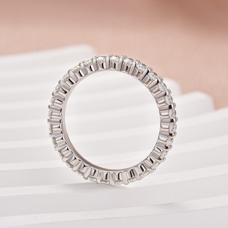 Louily Moissanite 3.0 Ct Oval Cut Full Wedding Band for Women - louilyjewelry