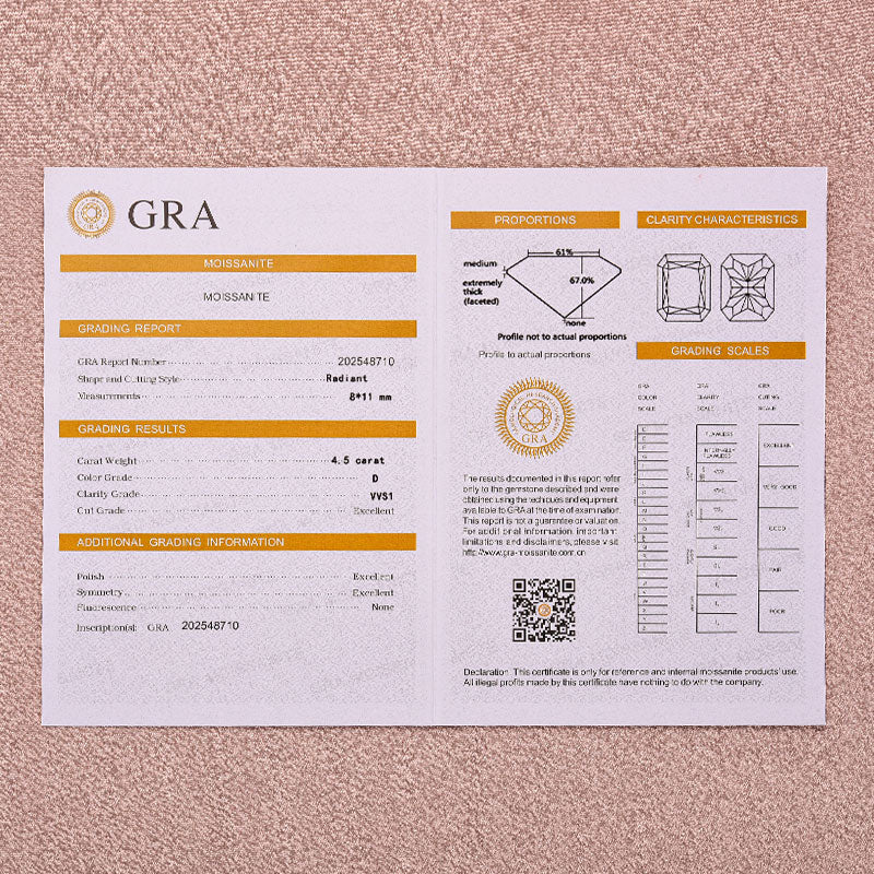 Louily Enchanting Moissanite 4.5 Carat Yellow Gold Radiant Cut Engagement Ring - louilyjewelry