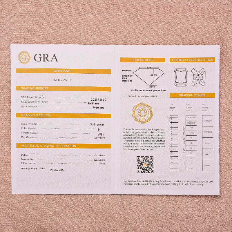 Louily Moissanite 3.5 Carat Radiant Cut Engagement Ring In Sterling Silver - louilyjewelry