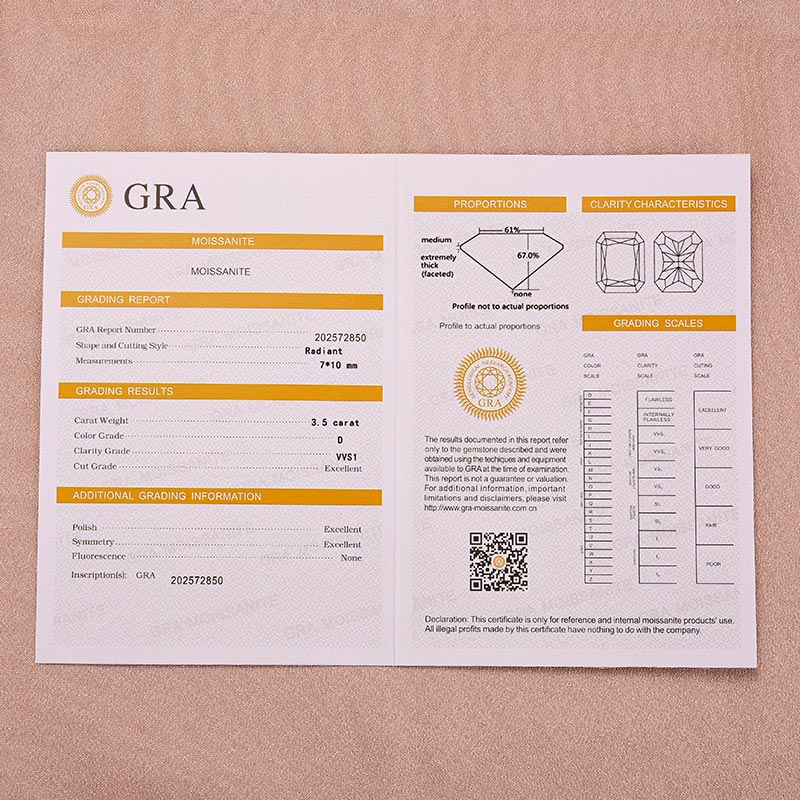 Moissanite 3.5Ct Radiant Cut Yellow Gold Wedding Ring with Enhancer Ring