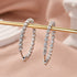 Moissanite 1.0Ct Sparkle Round Cut Women's Hoop Earrings In Sterling Silver - louilyjewelry