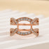 Louily Vintage Round Cut Jacket Wedding Band For Women In Sterling Silver - louilyjewelry