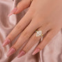 4.0Ct Marquise Cut Yellow Gold Moissanite Diamond Wedding Ring Set - louilyjewelry