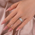 2.0Ct Princess Cut Pavé White Gold Moissanite Diamond Wedding Ring - louilyjewelry