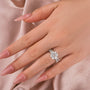 4.0Ct Round Cut White Gold Moissanite Diamond Wedding Ring - louilyjewelry
