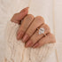 4.0Ct Pear Cut Solitaire Engagement Ring In Sterling Silver - louilyjewelry
