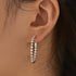 Moissanite 1.0Ct Sparkle Round Cut Women's Hoop Earrings In Sterling Silver - louilyjewelry