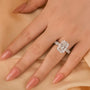 Louily Gorgeous Elongated Crushed Ice Cushion Cut Engagement Ring - louilyjewelry