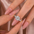 Moissanite 3.5Ct Cushion Cut Split Shank White Gold Engagement Ring - louilyjewelry