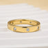 Louily Moissanite Round Cut Yellow Gold Wide Wedding Band - louilyjewelry