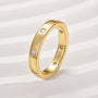 Louily Moissanite Round Cut Yellow Gold Wide Wedding Band - louilyjewelry