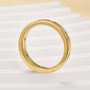Louily Moissanite Round Cut Yellow Gold Wide Wedding Band - louilyjewelry