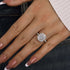 Louily Luxurious Halo Cushion Cut Simulated Diamond Engagement Ring In Sterling Silver - louilyjewelry