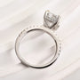 Louily Classic Emerald Cut Engagement Ring In Sterling Silver - louilyjewelry
