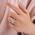 4.0Ct Round Cut White Gold Moissanite Diamond Wedding Ring - louilyjewelry