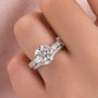 4.0Ct Round Cut White Gold Moissanite Diamond Wedding Ring - louilyjewelry