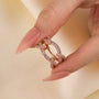 Louily Vintage Round Cut Jacket Wedding Band For Women In Sterling Silver - louilyjewelry