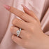 Solitaire 2.0 Ct Round Cut Moissanite Diamond Wedding Ring - louilyjewelry