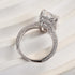 Louily Luxurious Elongated Radiant Cut Engagement Ring For Women In Sterling Silver - louilyjewelry