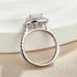 Louily Double Halo Cushion Cut Engagement Ring In Sterling Silver - louilyjewelry