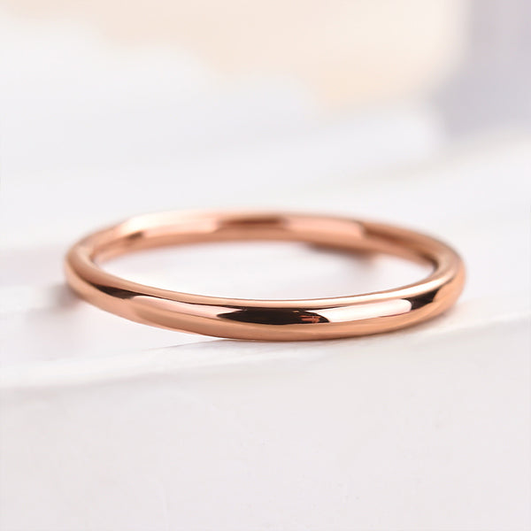 Louily Simple Wedding Band For Women In Sterling Silver