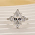 4.0Ct Marquise Cut Three Stone Engagement Ring In Sterling Silver - louilyjewelry