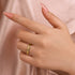 Louily Moissanite Round Cut Yellow Gold Wide Wedding Band - louilyjewelry