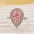 3.5 Carat Double Halo Pear Cut Engagement Ring Travel Ring - louilyjewelry