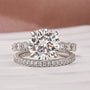 4.0Ct Round Cut White Gold Moissanite Diamond Wedding Ring - louilyjewelry