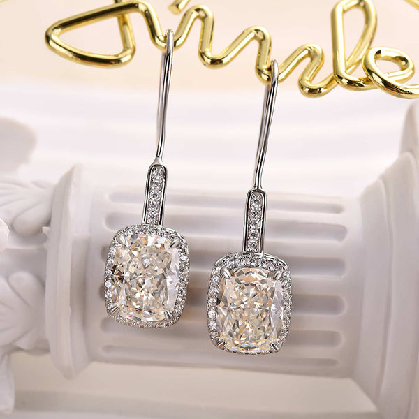 Louily Special Halo Cushion Cut Women's Earrings