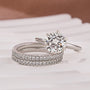Solitaire 2.0 Ct Round Cut 3PC White Gold Moissanite Diamond Wedding Ring - louilyjewelry