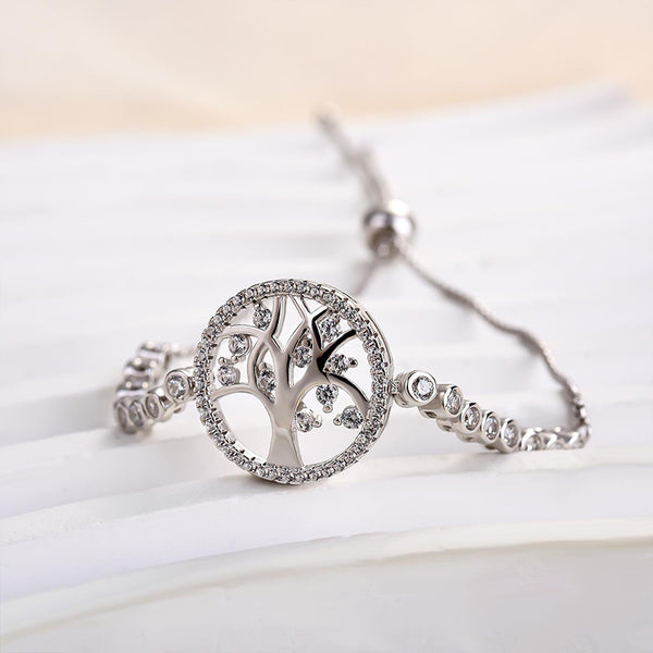 Louily Women's Life Tree Bolo Bracelet In Sterling Silver