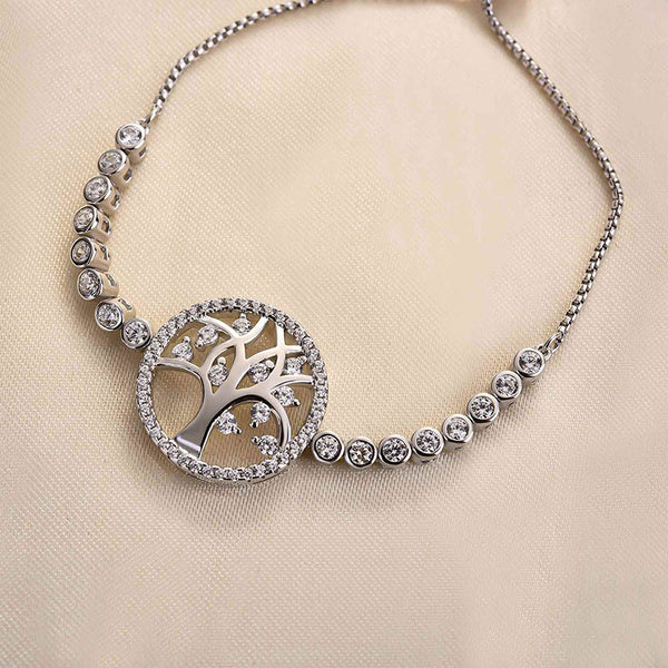 Louily Women's Life Tree Bolo Bracelet In Sterling Silver