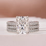 3.5Ct Radiant Cut 3PC White Gold Moissanite Diamond Wedding Ring - louilyjewelry