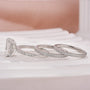 3.5Ct Radiant Cut 3PC White Gold Moissanite Diamond Wedding Ring - louilyjewelry